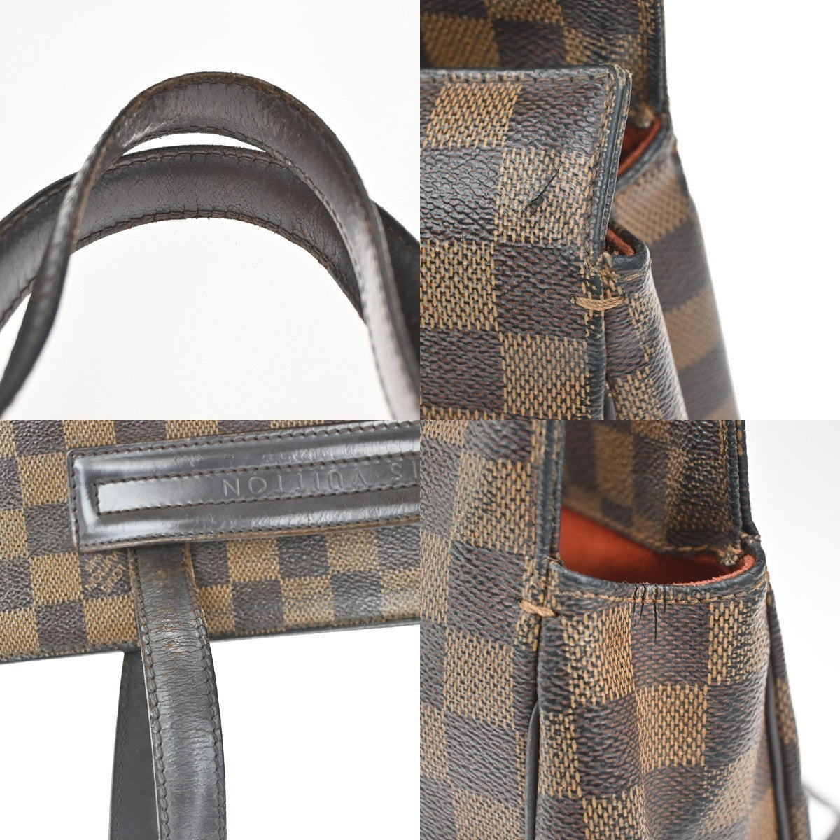 LOUIS VUITTON Parioli PM Shoulder Bag Damier Ebene Leather Brown N51123 32KC781