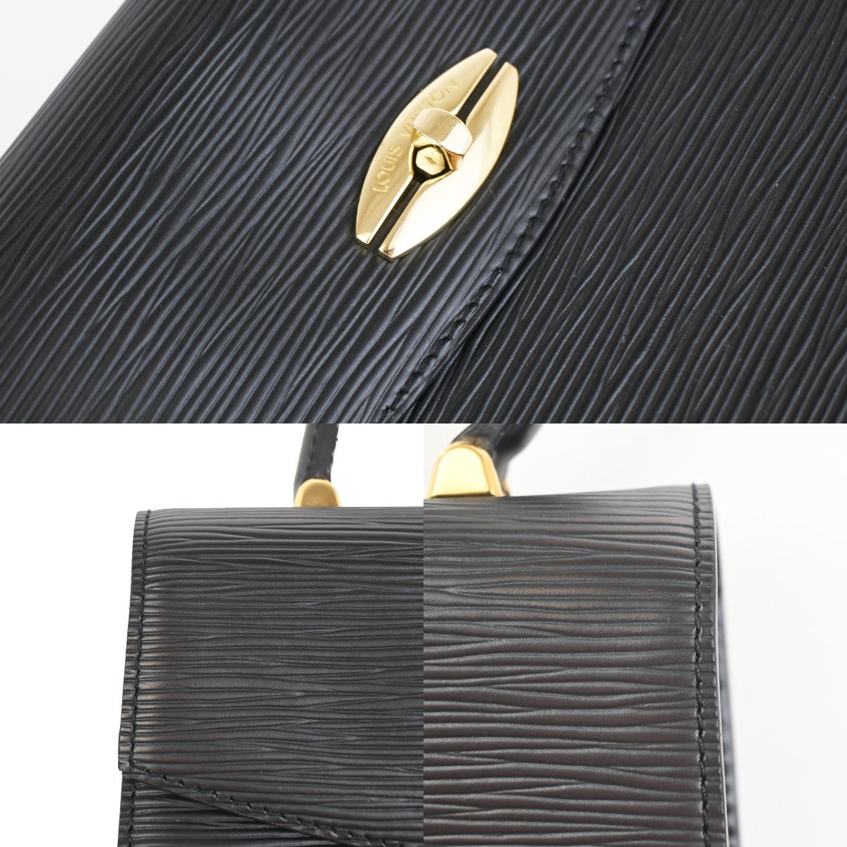 LOUIS VUITTON LV Marzelb Hand Bag Epi Leather Black France M52372 73TA601
