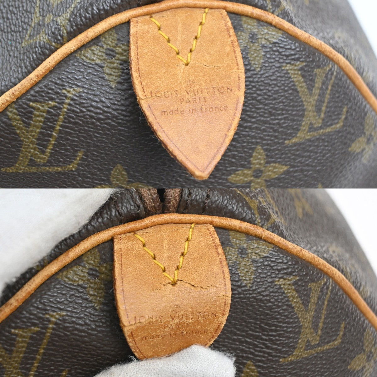 LOUIS VUITTON Speedy 40 Travel Hand Bag Monogram Leather Brown M41522 72MA515