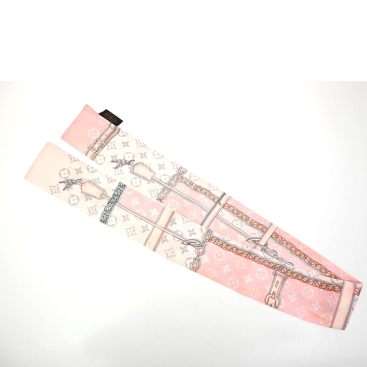 LOUIS VUITTON Monogram Confidential Bandeau Scarf 100% Silk Pink M70637 09MA607