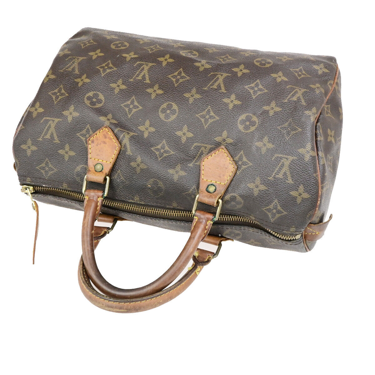LOUIS VUITTON Speedy 30 Travel Hand Bag Monogram Leather Brown M41526 67SJ546