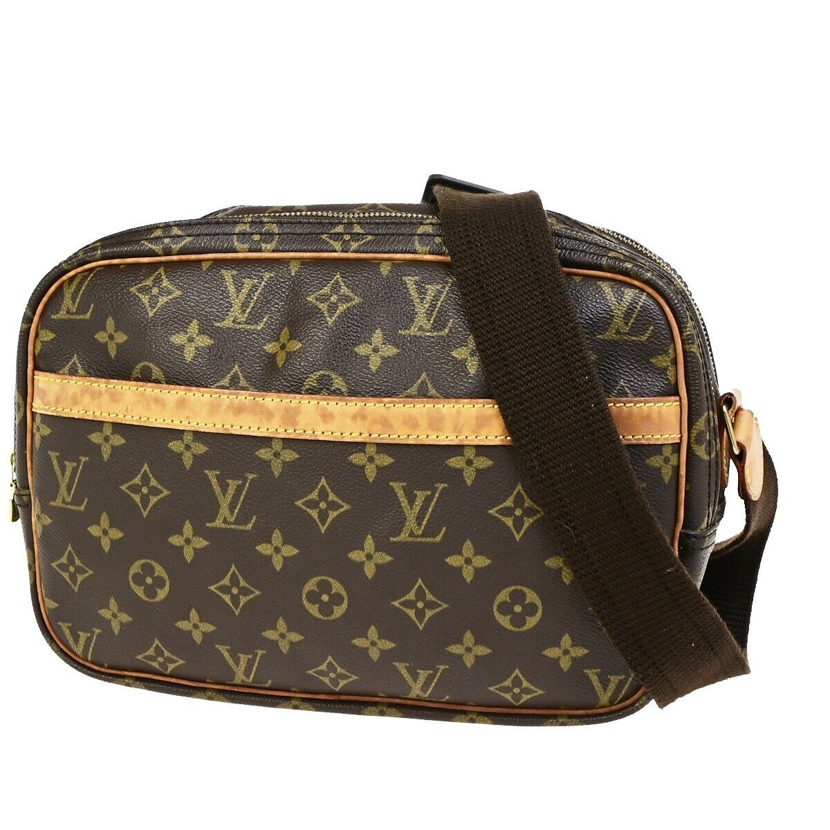 LOUIS VUITTON Reporter PM Crossbody Shoulder Bag Monogram Leather M45254 80ED037