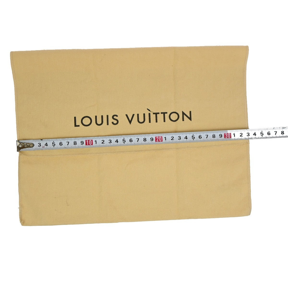 LOUIS VUITTON Logo 10 Set Dust Bags Drawstring Canvas Cotton Beige Brown 09DA261