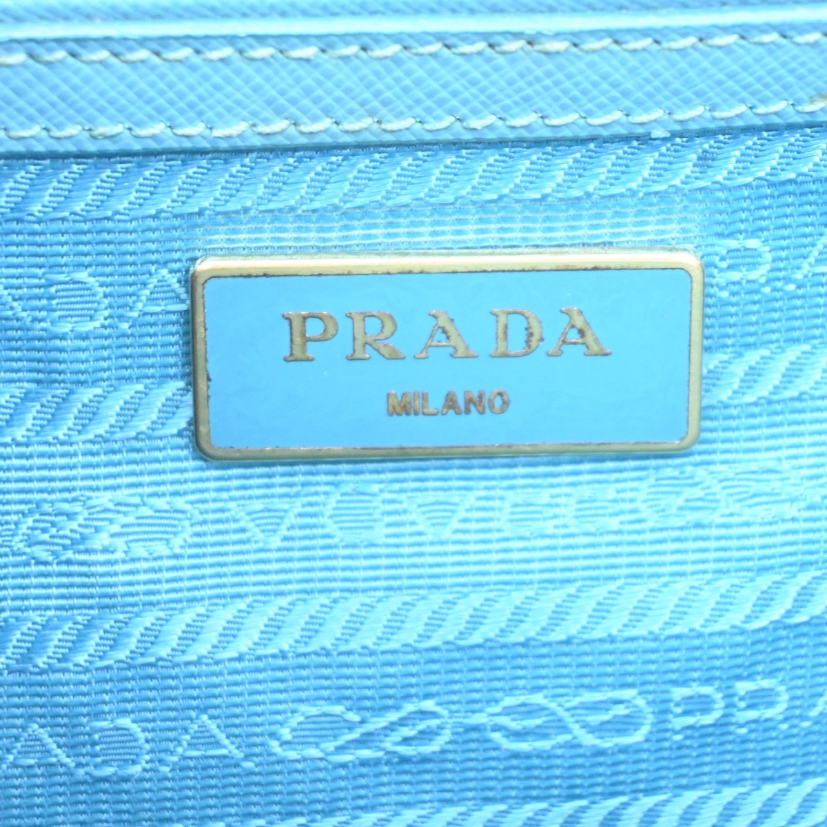 PRADA Galleria 2way Shoulder Hand Bag Saffiano Leather Blue Italy GHW 12KC931