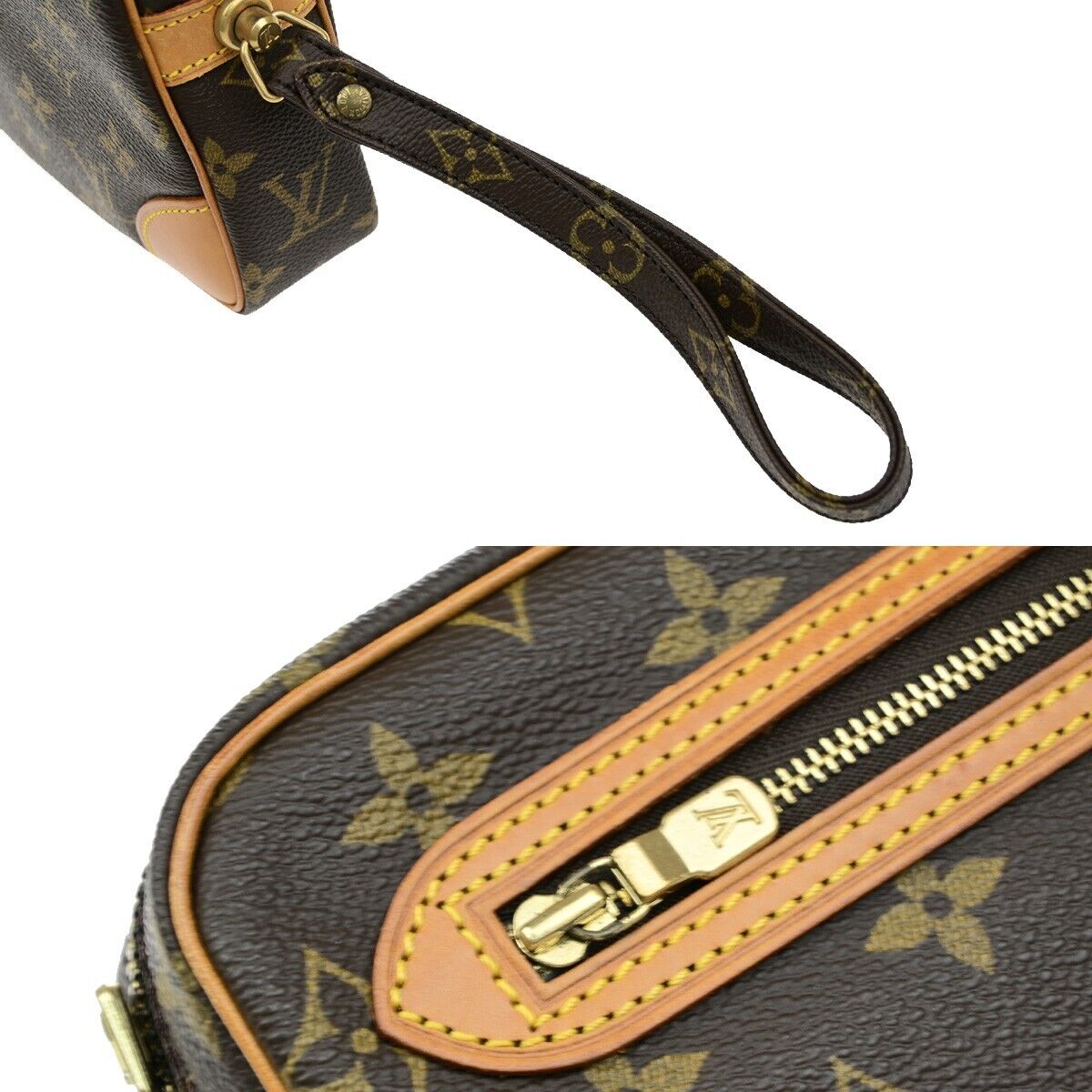 LOUIS VUITTON Marly Dragonne GM Clutch Hand Bag Monogram Brown M51825 87ED680