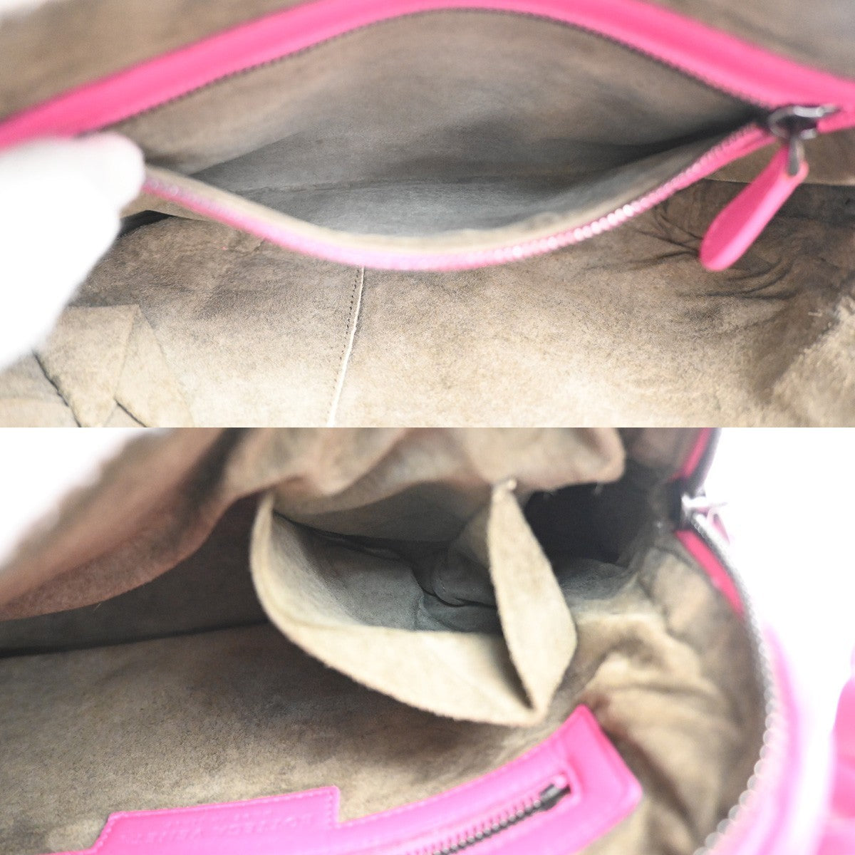 BOTTEGA VENETA Intrecciato Nodini Logo Shoulder Bag Leather Pink Italy 98MA219