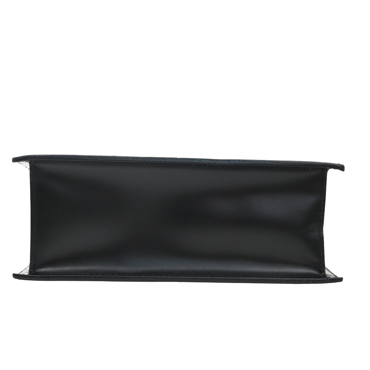 CARTIER Logo Panther Shoulder Hand Bag Leather Black GHW Made In Italy 34KP211