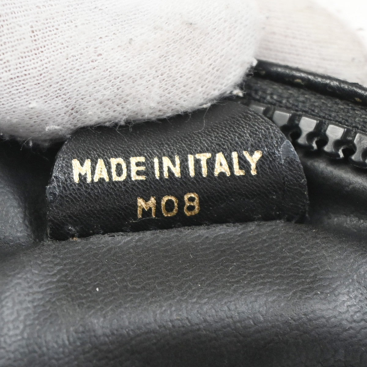 CELINE Ring Logo Crossbody Shoulder Bag Leather Black Italy GHW 38KC888
