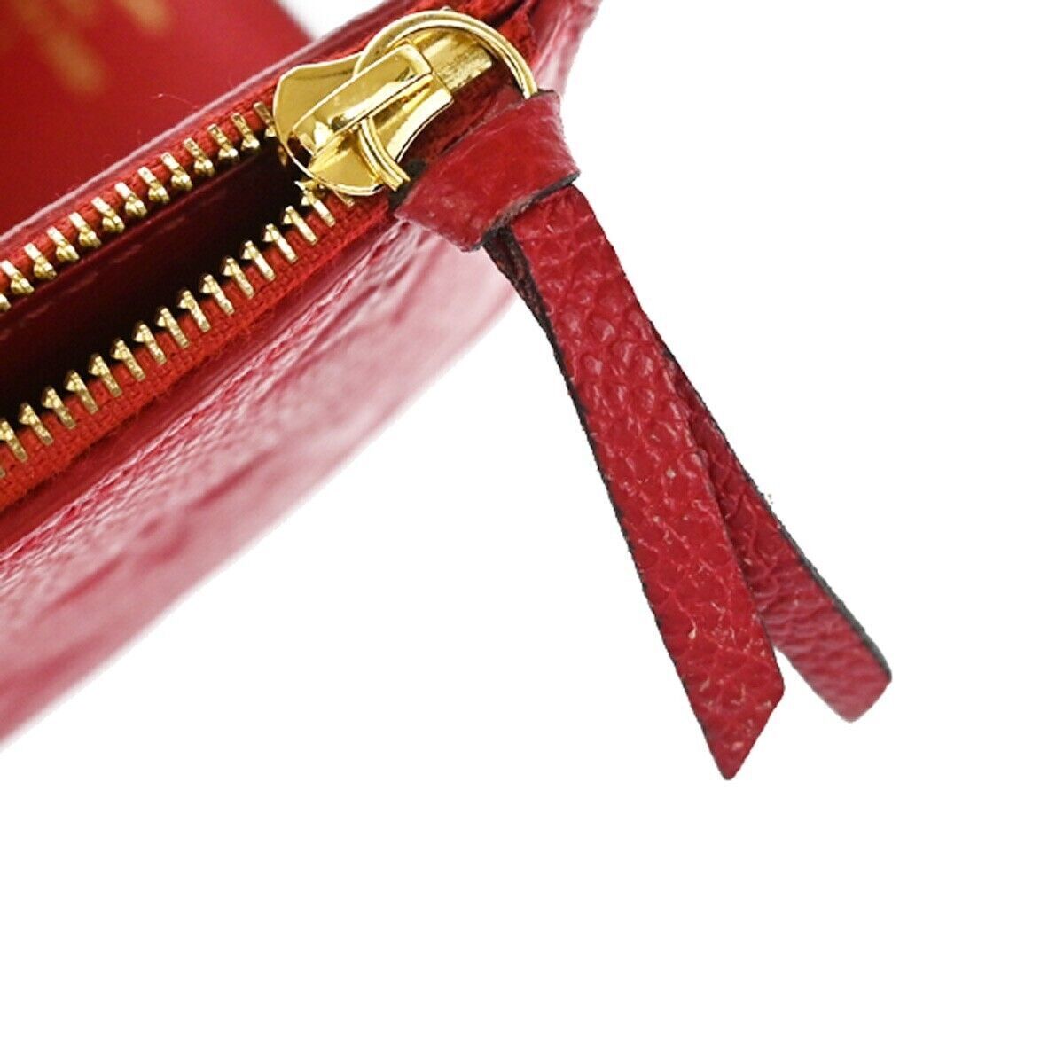 LOUIS VUITTON Victorine Trifold Wallet Monogram Empreinte Red M63701 31YC416