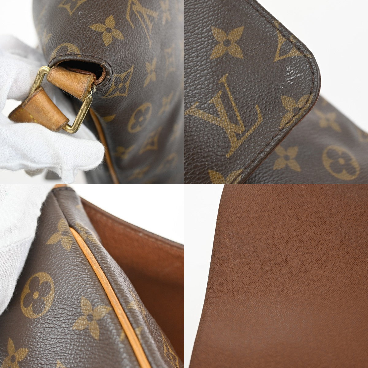 LOUIS VUITTON Musette Shoulder Bag Monogram Leather Brown France M51256 82YH362