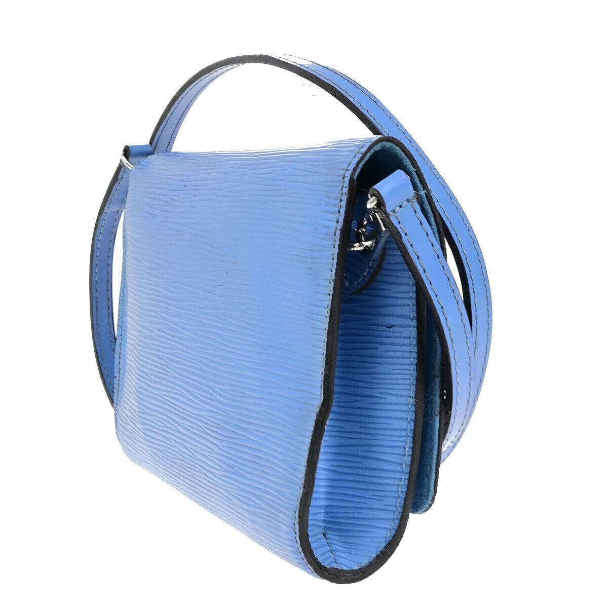 LOUIS VUITTON LV Pochette Louise PM Mini Shoulder Bag Epi Light Blue 10YF390