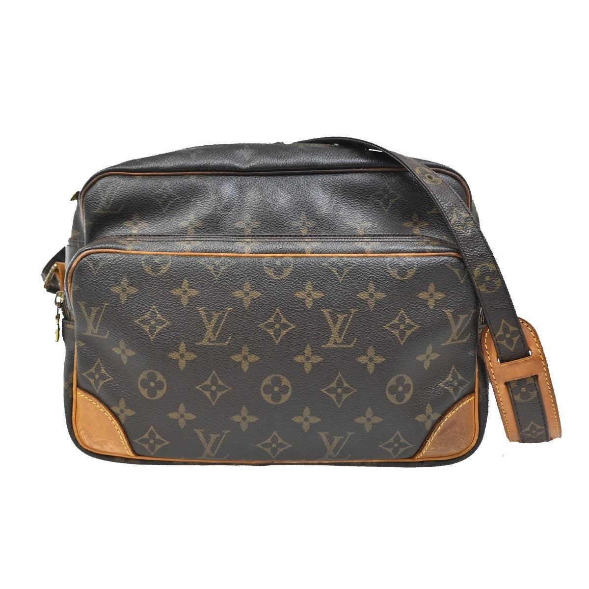 LOUIS VUITTON Nile Crossbody Shoulder Bag Monogram Leather Brown M45244 33FC162