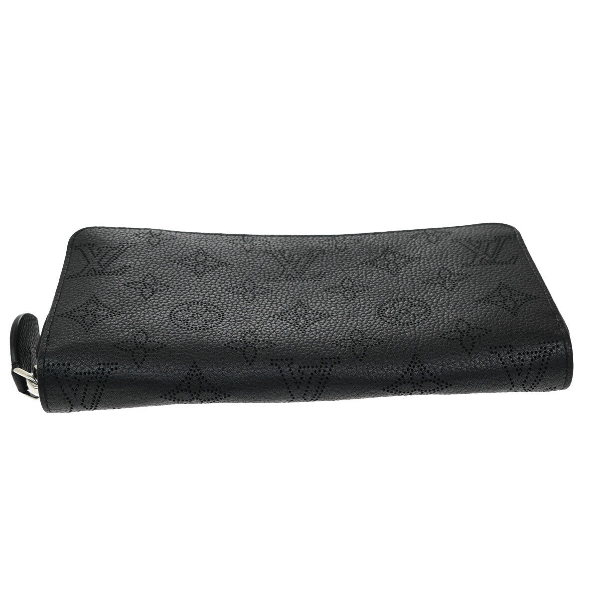 LOUIS VUITTON Zippy Long Wallet Monogram Mahina Leather Black M61867 14EE154