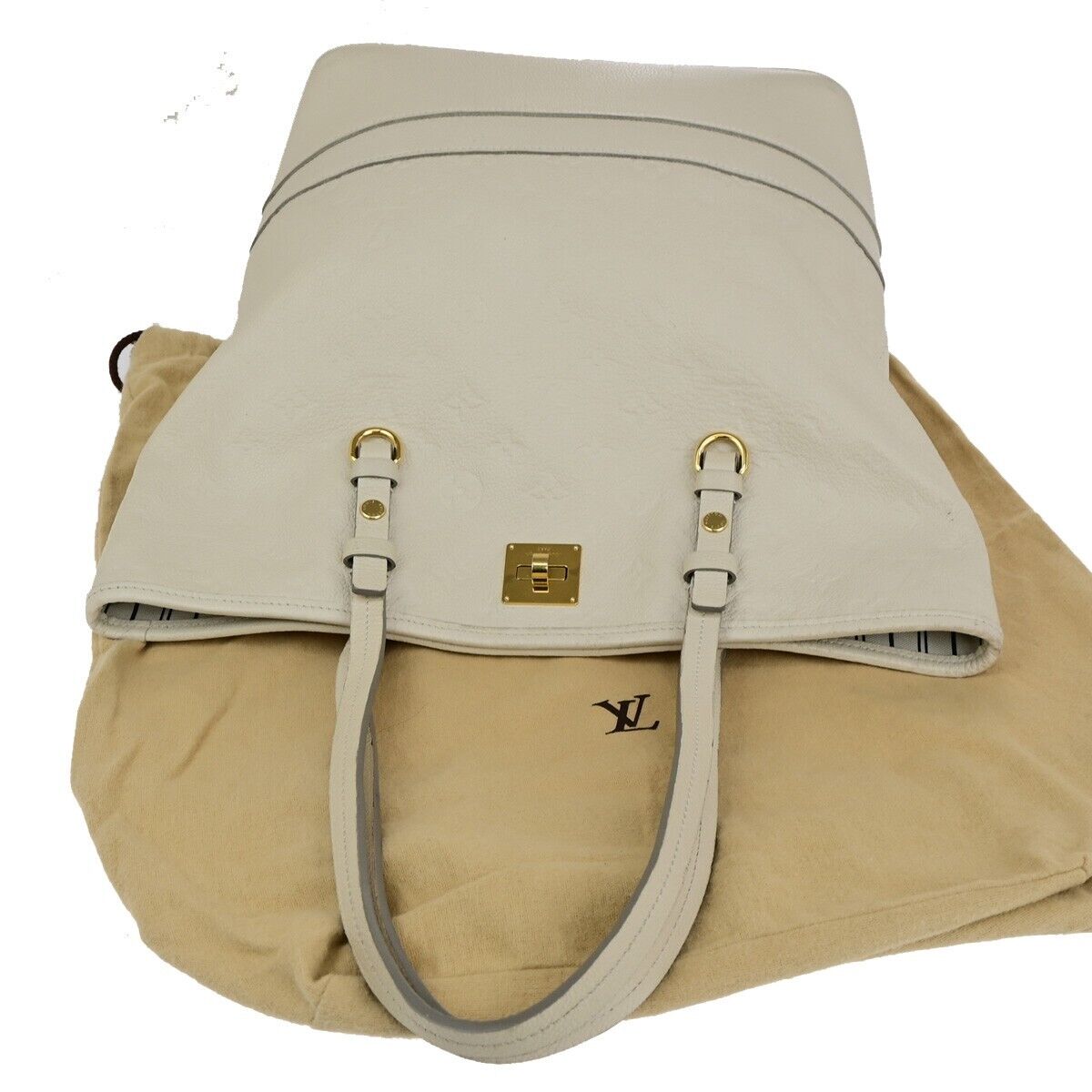 LOUIS VUITTON Citadin PM Shoulder Bag Monogram Empreinte White M40554 71ED350