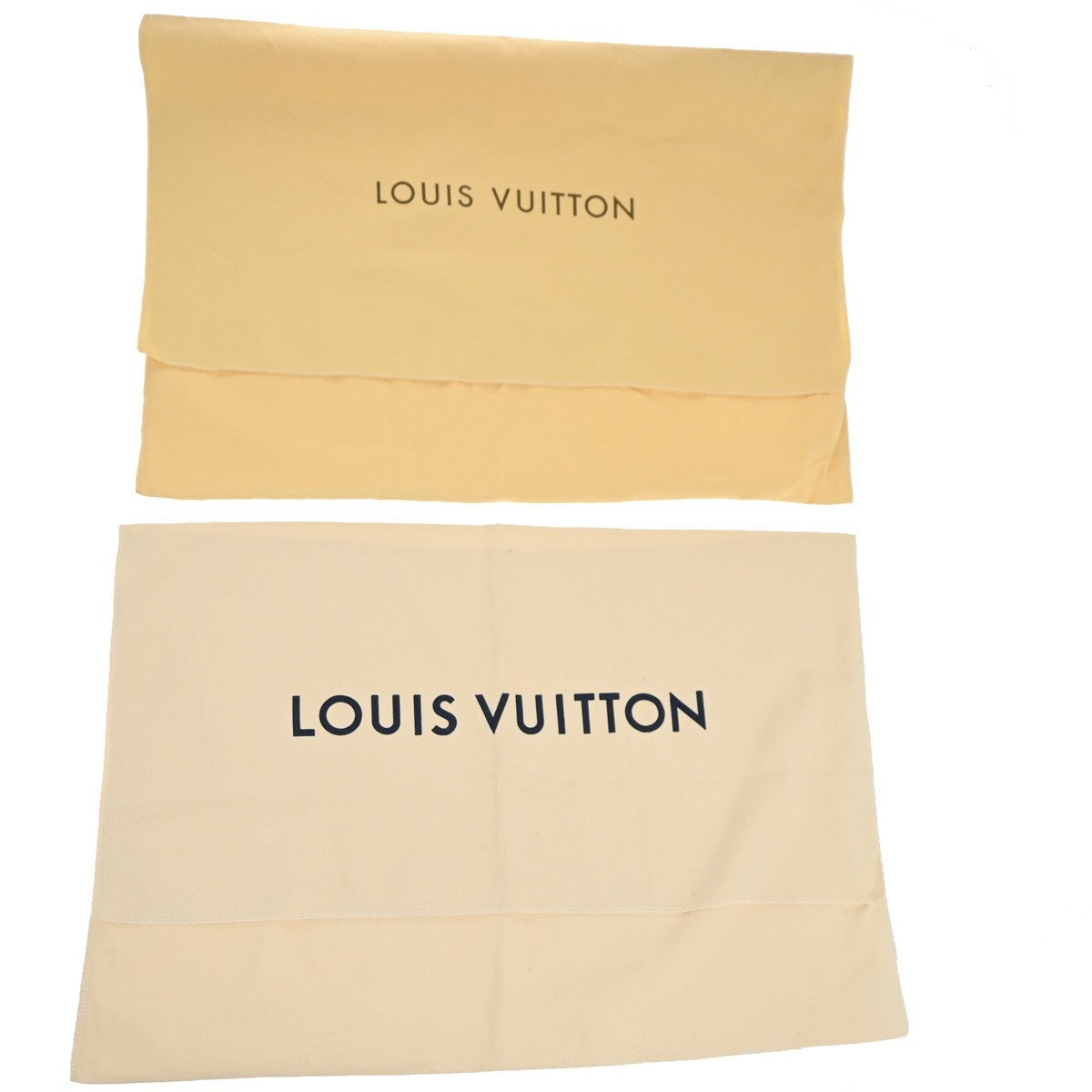 LOUIS VUITTON Logo 20 Set Drawstring Dust Bag Canvas Cotton Beige Brown 63EG382