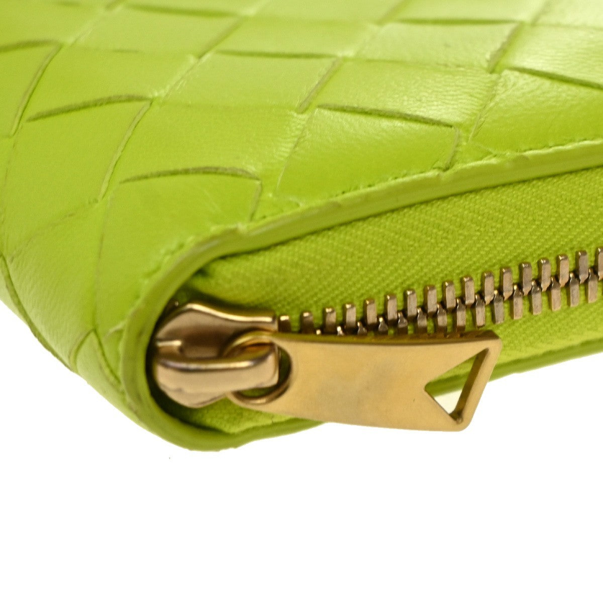 BOTTEGA VENETA Logo Intrecciato Zippy Long Wallet Leather Yellow GHW 31TA433