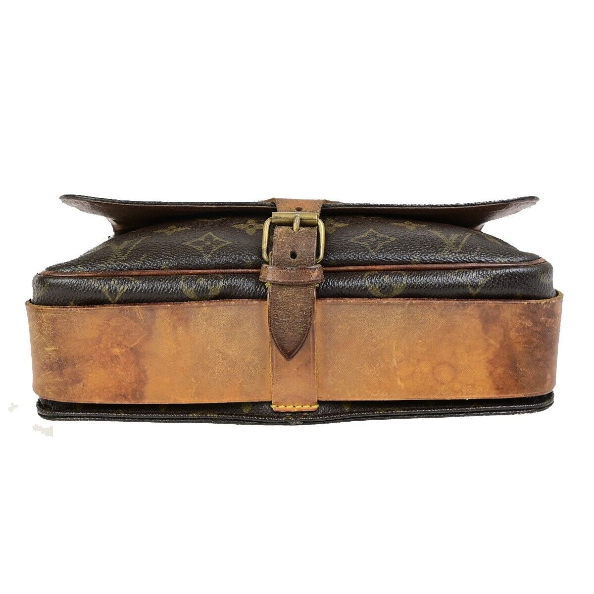 LOUIS VUITTON Cartouchiere GM Shoulder Bag Monogram Leather Brown M51252 64FB308