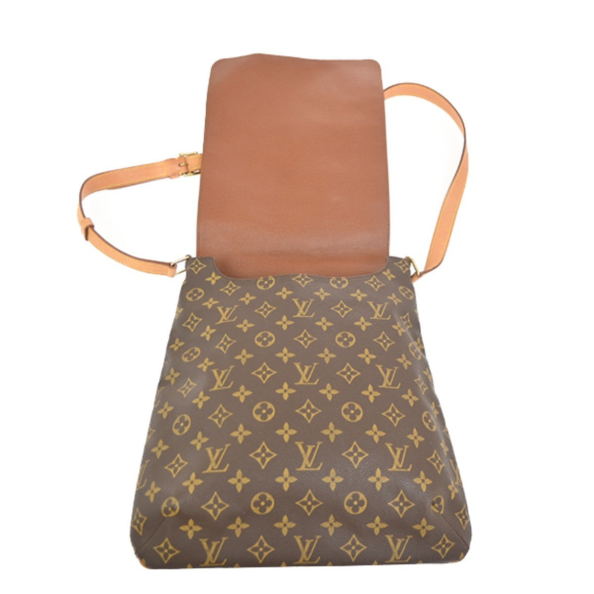 LOUIS VUITTON Musette Shoulder Bag Monogram Leather Brown France M51256 72KC826