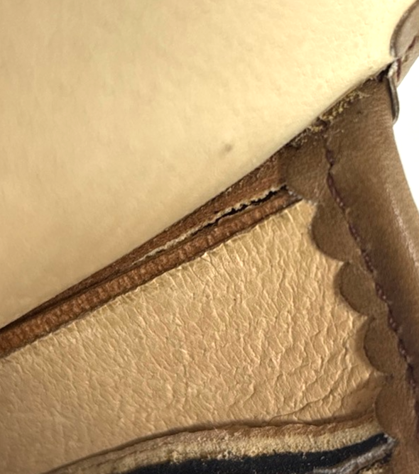 LOEWE Logo Anagram Tassel Bum Bag Size75 Suede Leather Black Beige GHW 34MA439