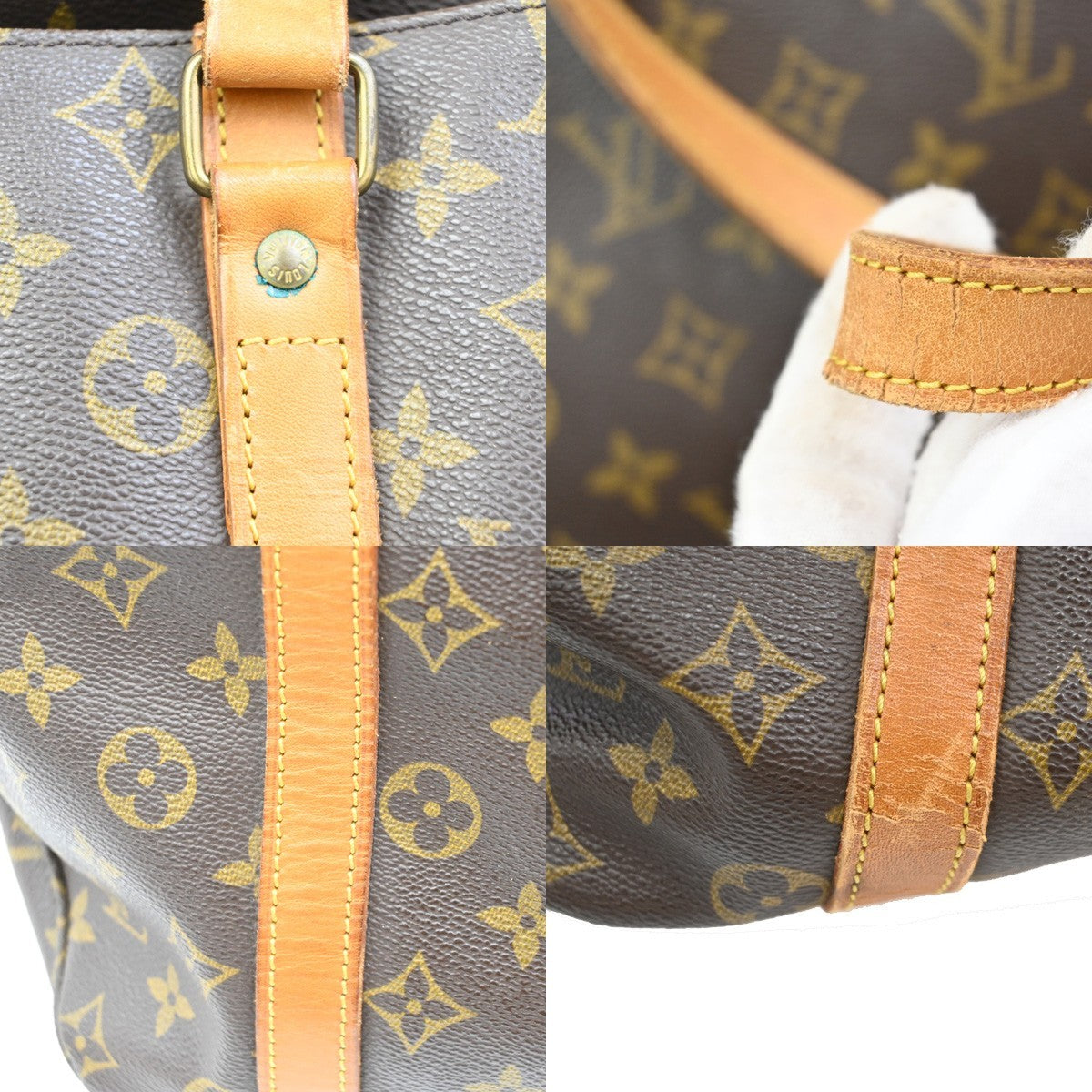 LOUIS VUITTON Sac Shopping GM Shoulder Tote Bag Monogram Leather M51110 32TA016
