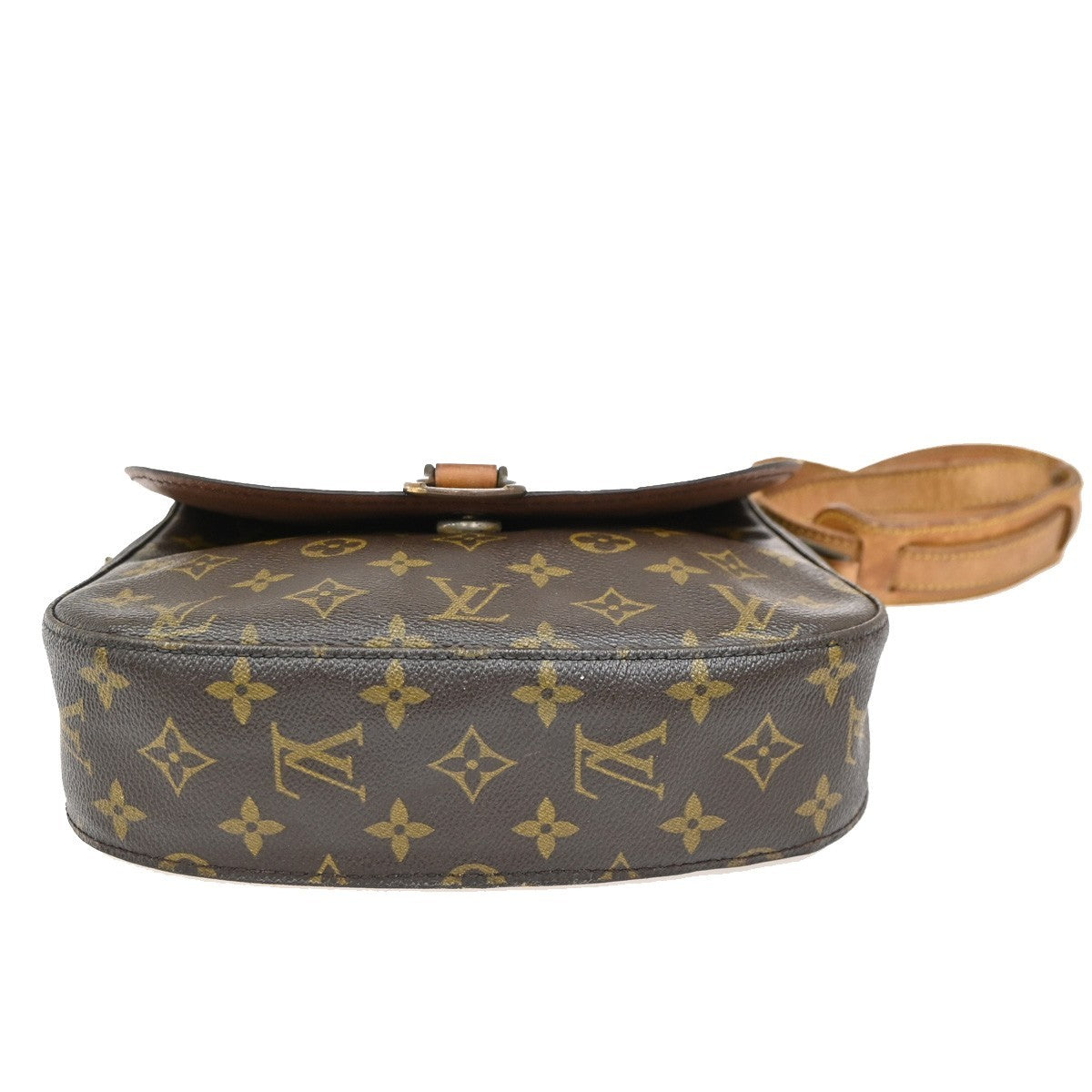LOUIS VUITTON Saint Cloud GM Shoulder Bag Monogram Leather Brown M51242 36ZA258