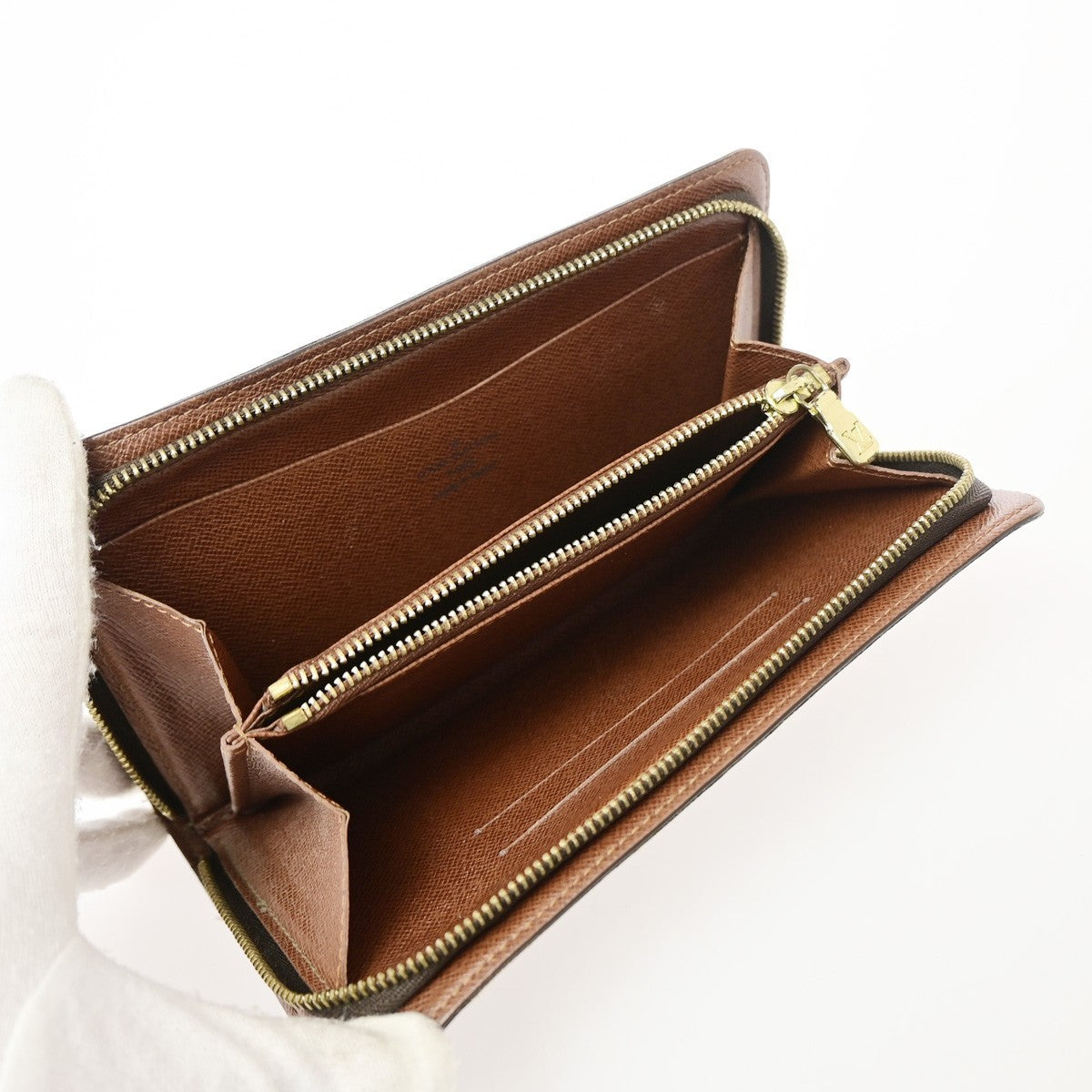 LOUIS VUITTON Porte Monnaie Zip Ling Wallet Monogram Leather BN M61727 62KD120