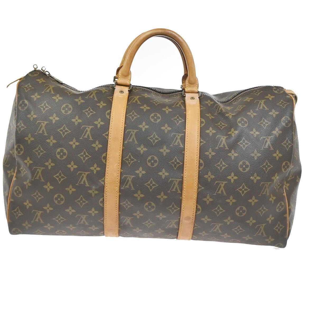 LOUIS VUITTON Keepall 50 Travel Hand Bag Monogram Leather Brown M41426 65YJ082