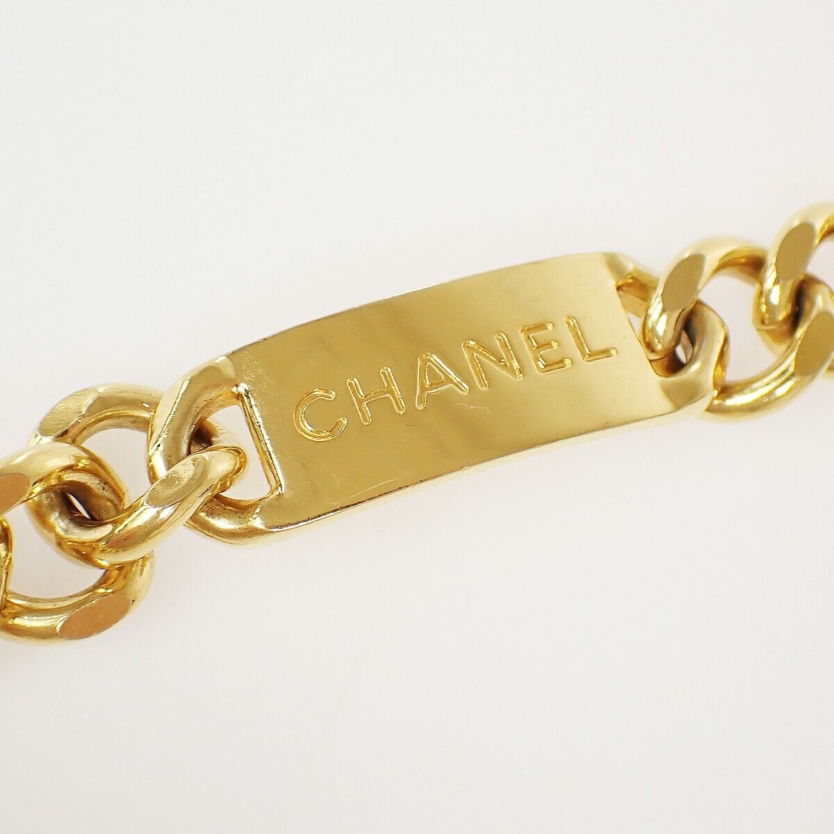 CHANEL CC Logo Medallion Charm Chain Belt Gold GHW Accessory 95RK026