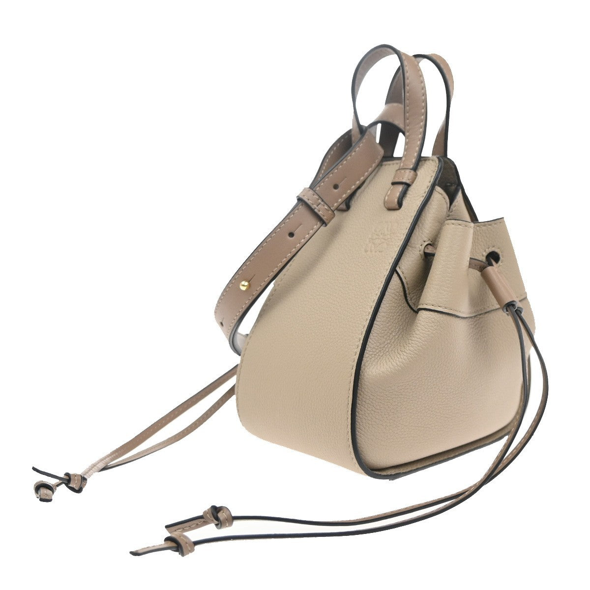 LOEWE Hammock Drawstring Mini 2way Shoulder Hand Bag Leather BE GHW 686RL946