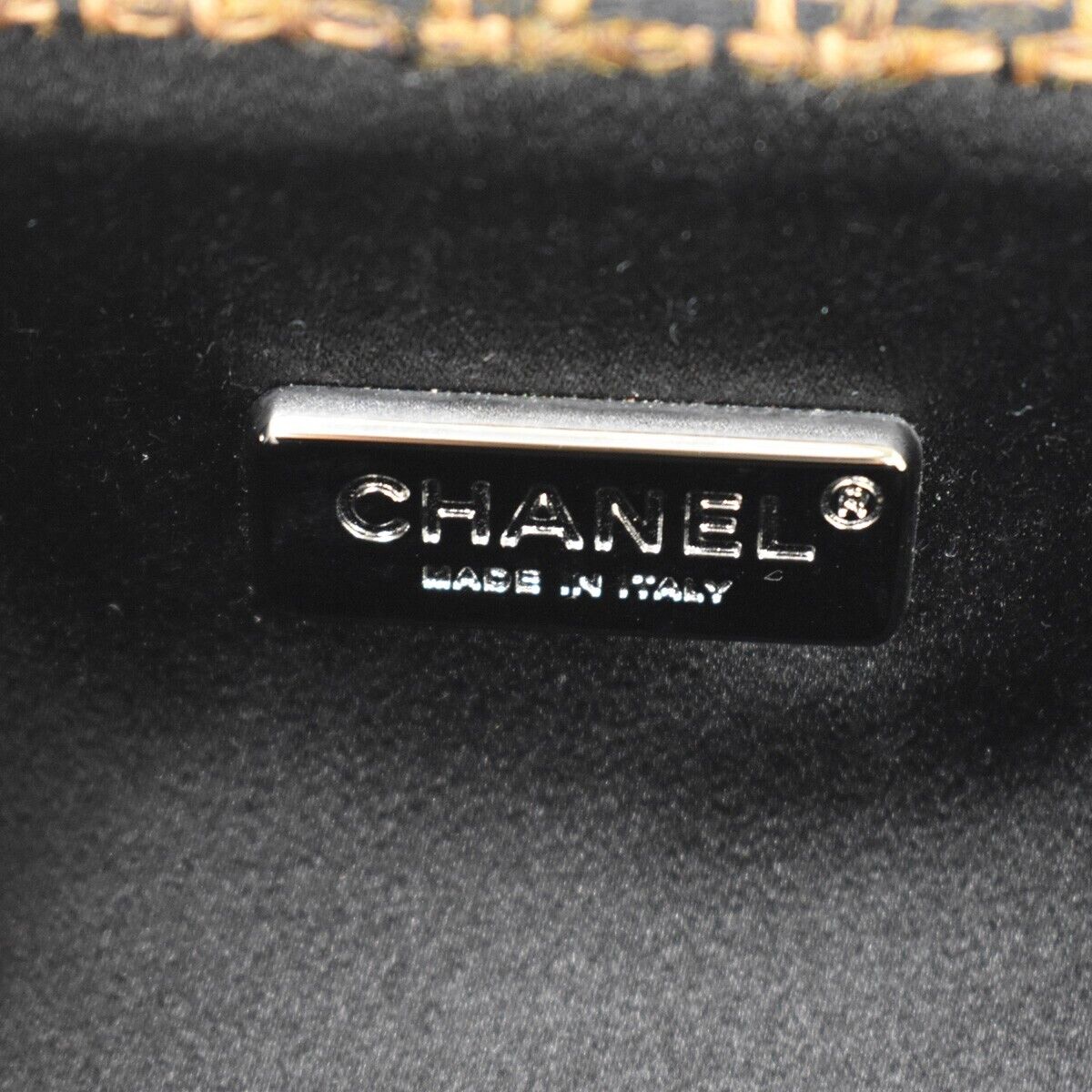 CHANEL CC Logo 2Way Chain Shoulder Clutch Bag Fur Wool Leather Brown 683LC294