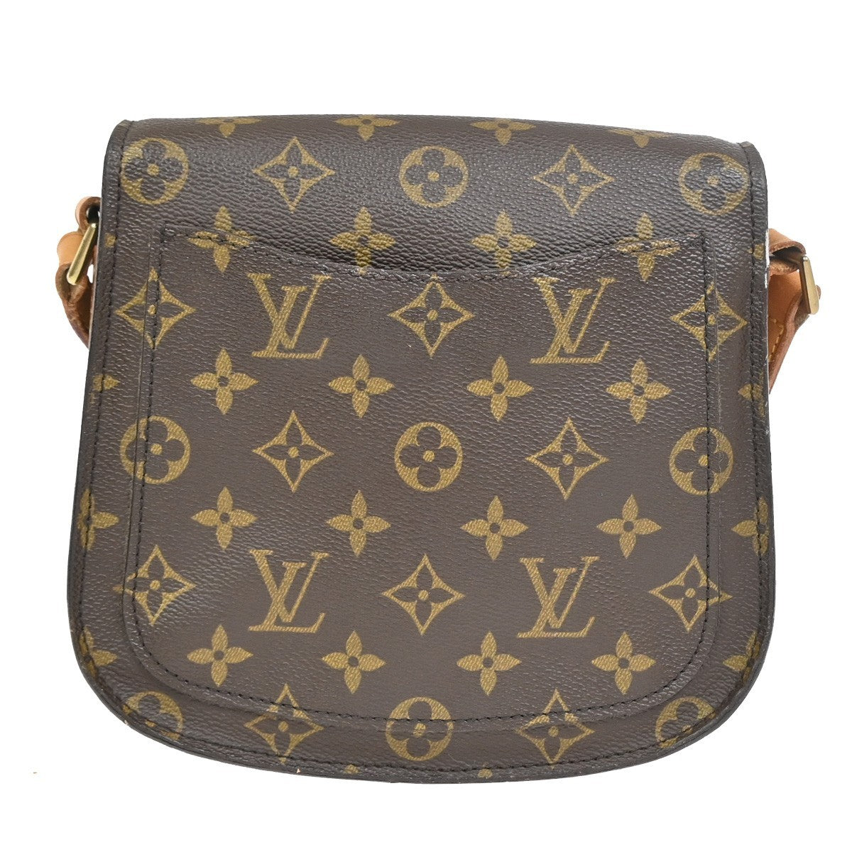 LOUIS VUITTON Saint Cloud MM Shoulder Bag Monogram Leather Brown M51243 82KC898