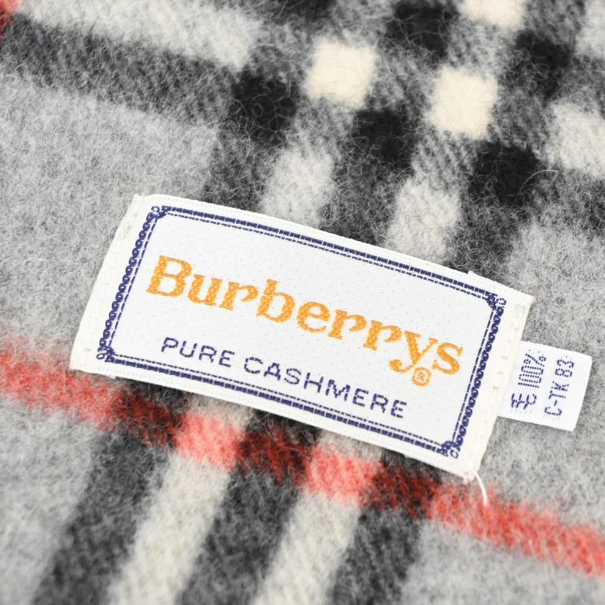 BURBERRY Logo Nova Check Scarf Maffler Cashmere Gray 60EG274