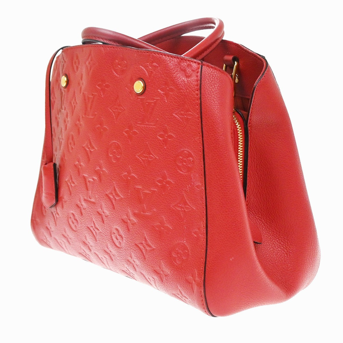 LOUIS VUITTON Montaigne MM Shoulder Bag Monogram Empreinte Red M41194 50TA684