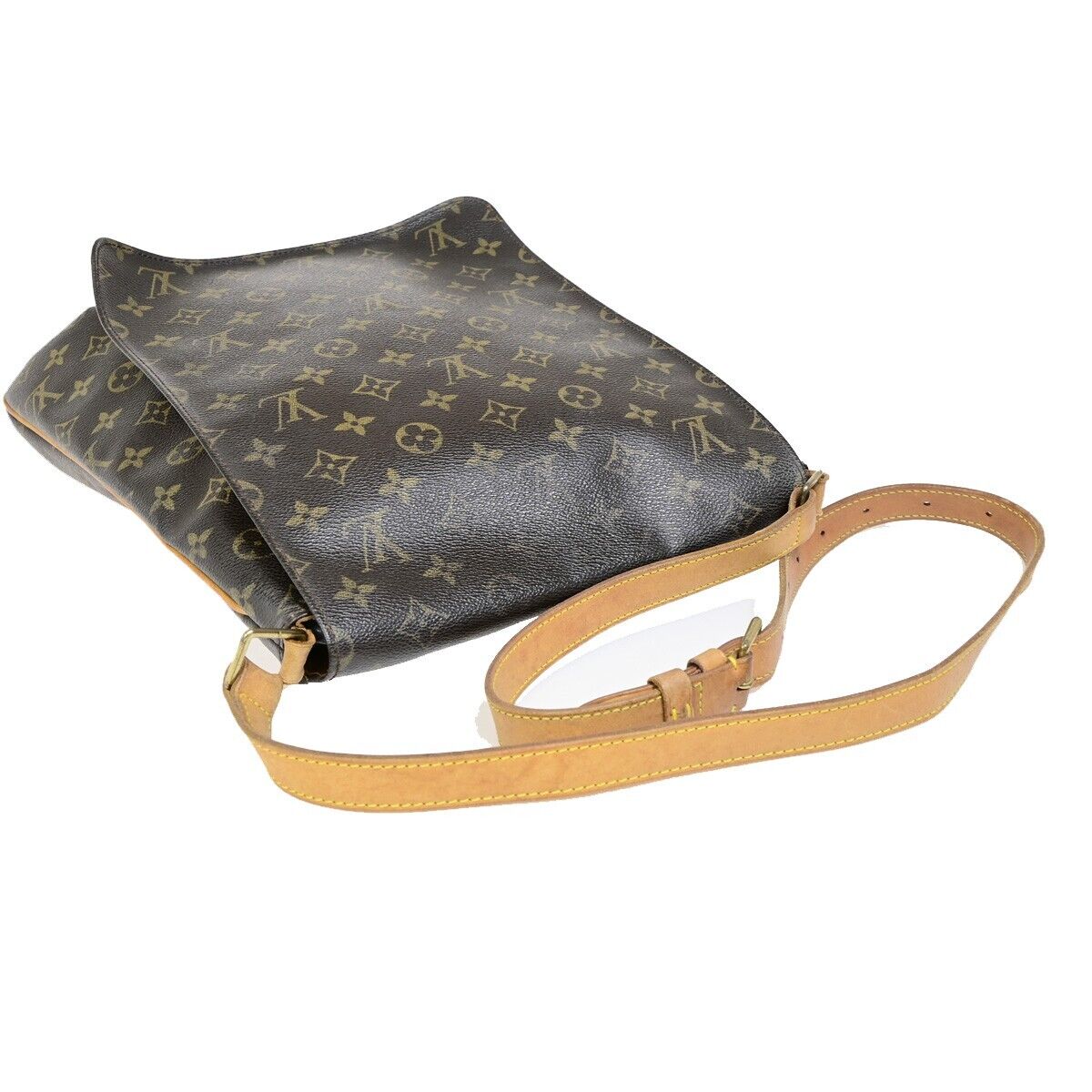 LOUIS VUITTON Musette Shoulder Bag Monogram Leather Brown Spain M51256 38EC338