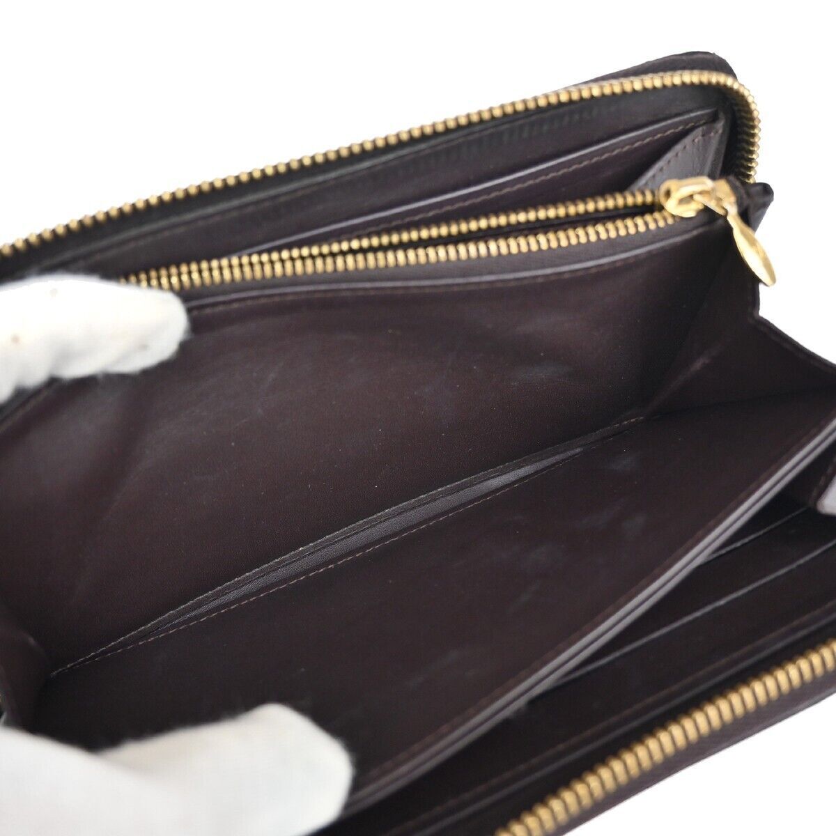LOUIS VUITTON Zippy Long Wallet Monogram Vernis Leather Amarante M93522 63GA192