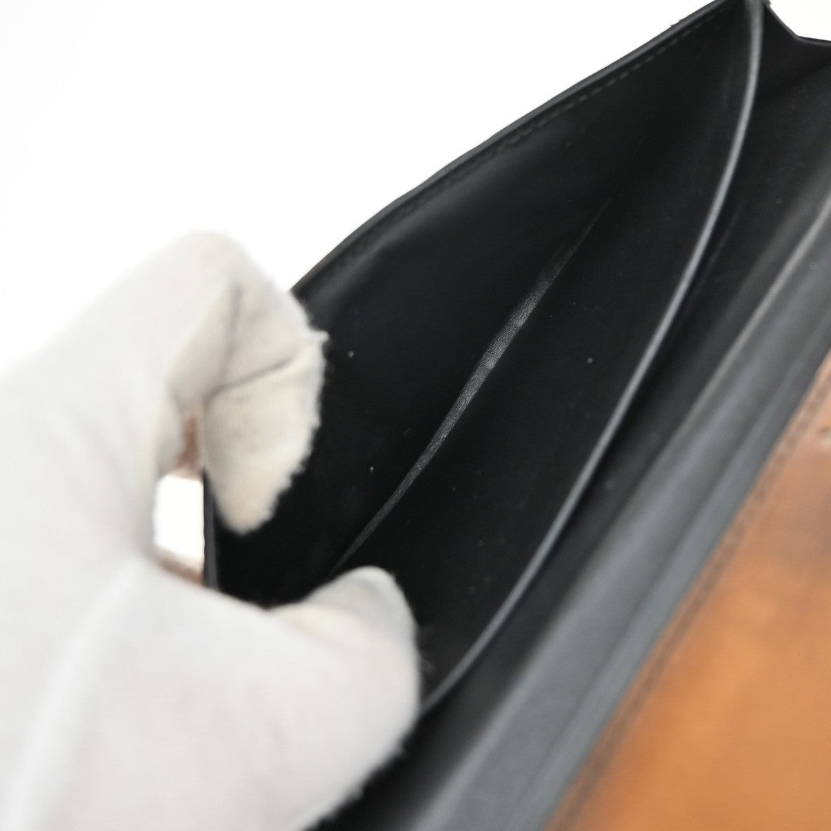 BERLUTI Logo Calligraphy Bifold Long Wallet Leather Brown Italy 84KP207