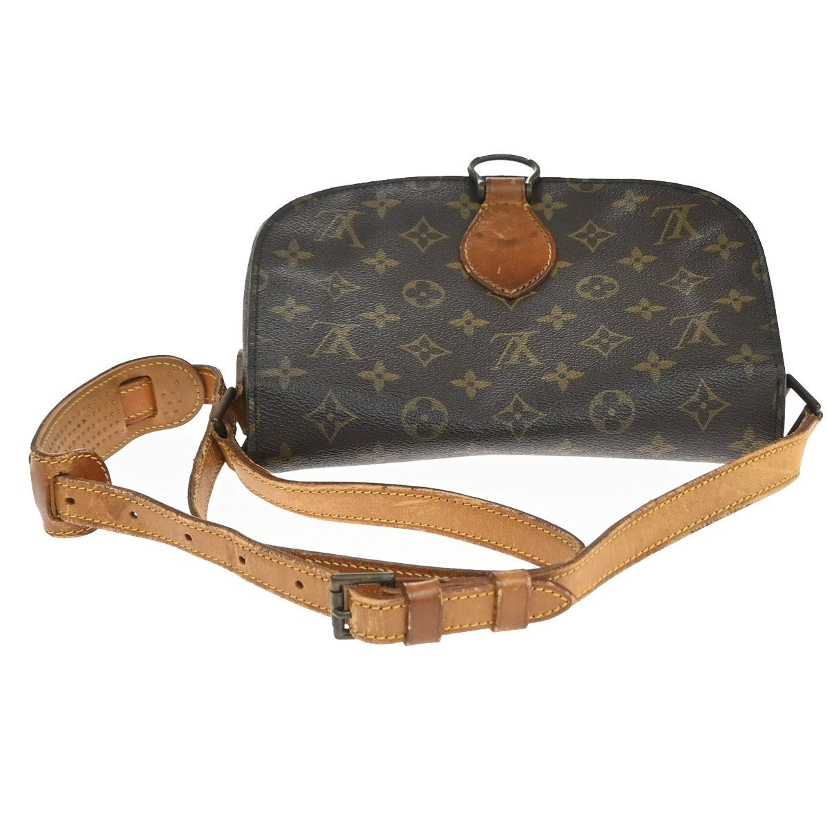 LOUIS VUITTON Saint Cloud GM Shoulder Bag Monogram Leather Brown M51242 32YH880