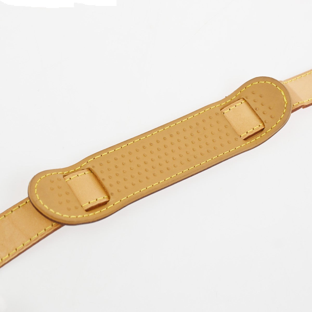 LOUIS VUITTON Logo Shoulder Bag Strap Adjustable Leather Brown GHW 67YJ014