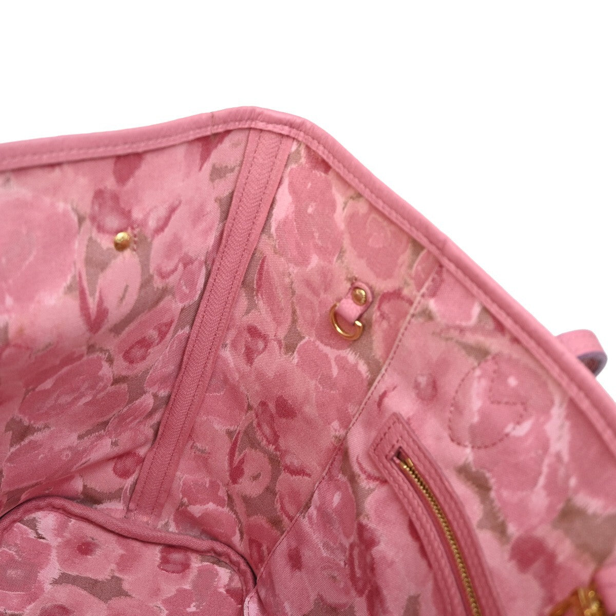 LOUIS VUITTON Neverfull MM Shoulder Tote Bag Monogram Ikat Rose M40940 92FB589