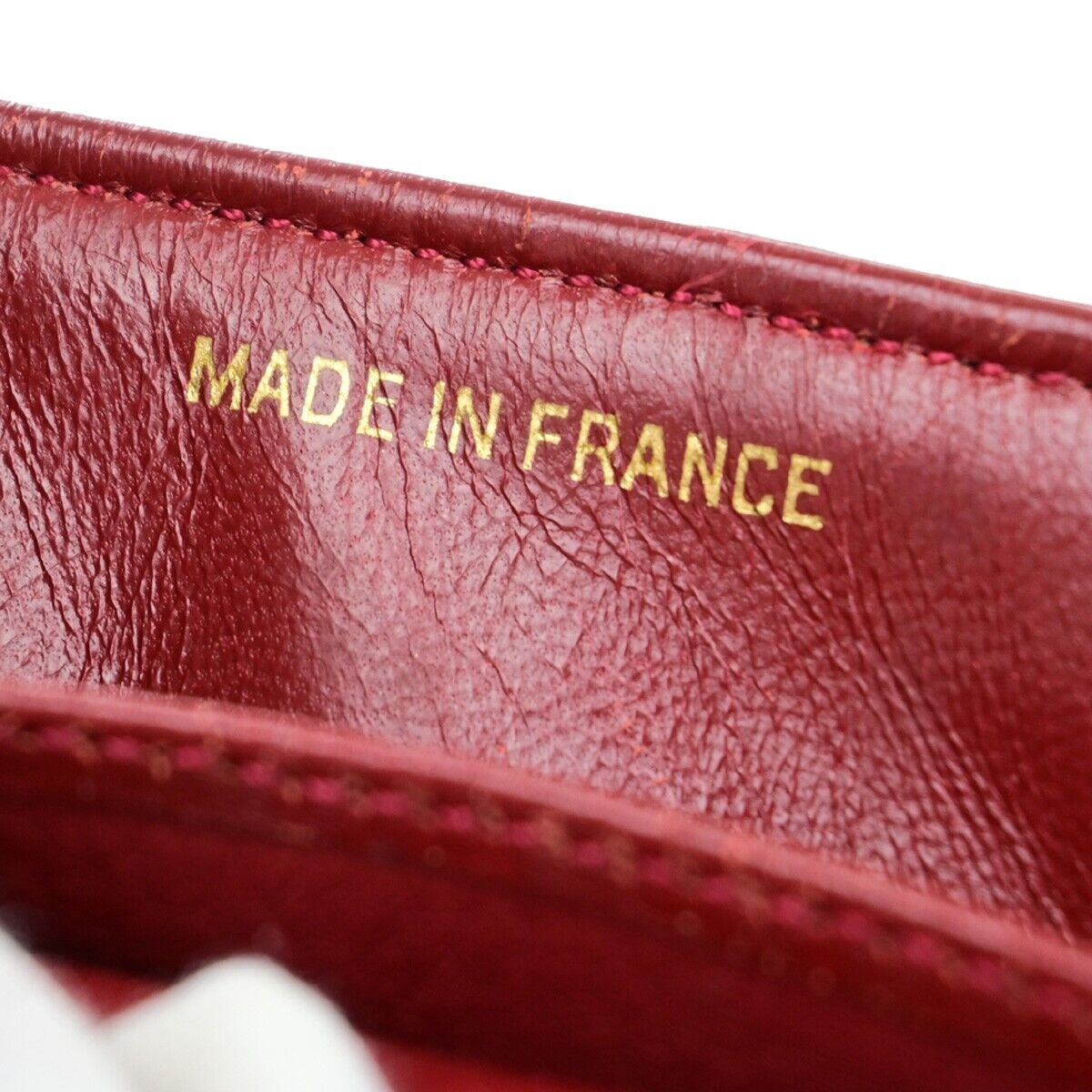 CHANEL CC Mini Matelasse Chain Shoulder Bag Leather Red GHW Vintage 696RF204