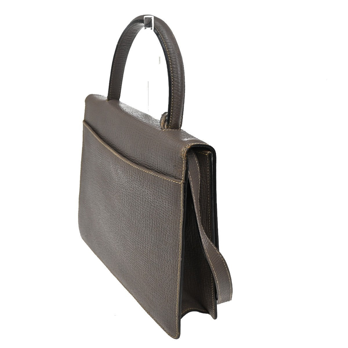 LOEWE Logo Barcelona 2Way Shoulder Bag Embossing Leather Purple GHW 86TA234