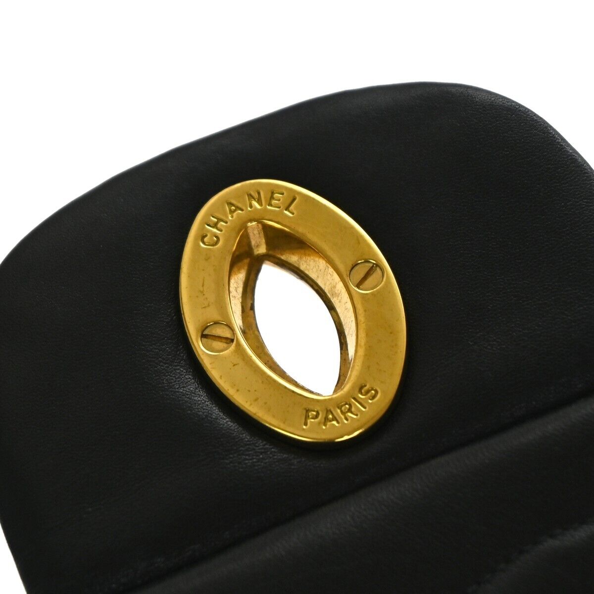 CHANEL CC Maxi Jumbo Matelasse 34 Chain Shoulder Bag Leather Black GHW 859RH997