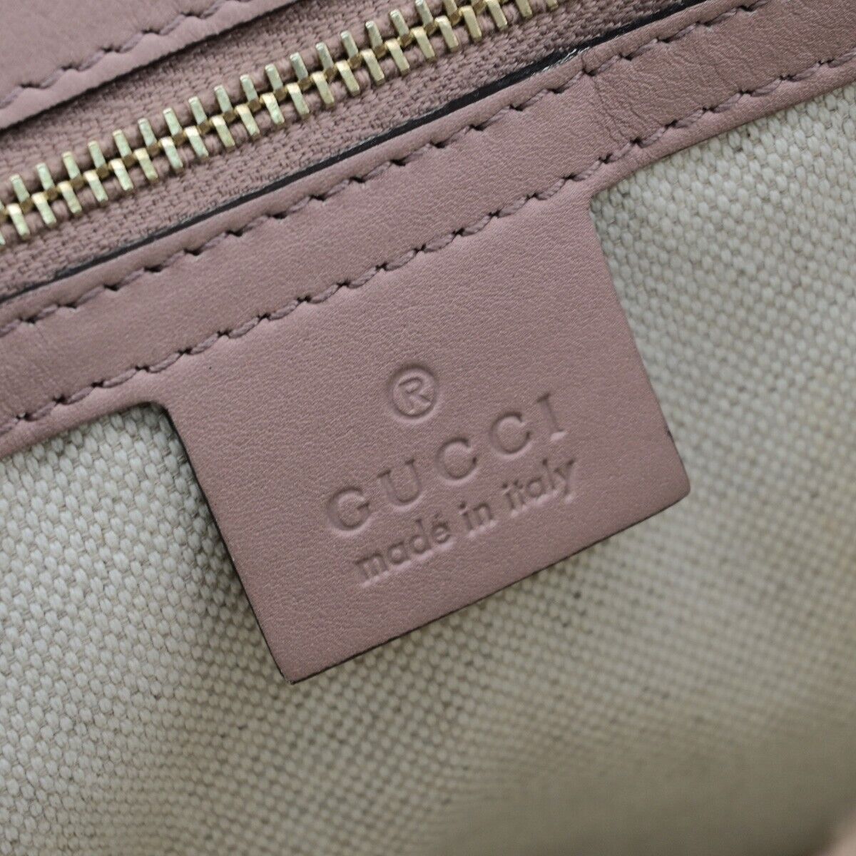 GUCCI Micro GG Nice Shoulder Hand Bag Patent Leather Pink Italy 35EC296