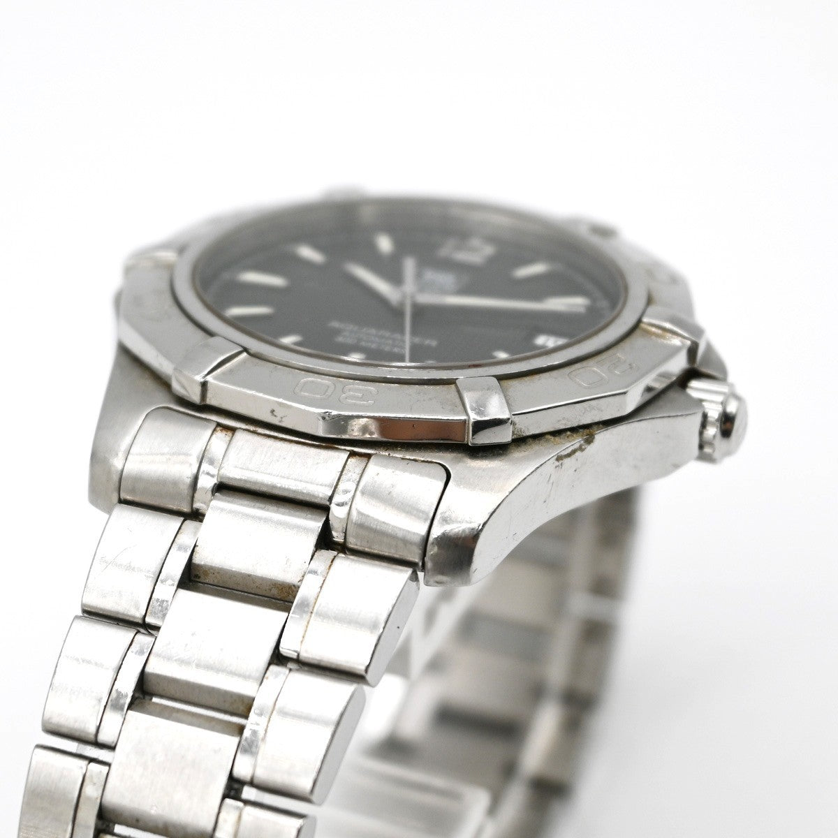 TAG HEUER Aquaracer 300M Watch 39mm WAF2110 Automatic Black Dial Date SS 23LC585