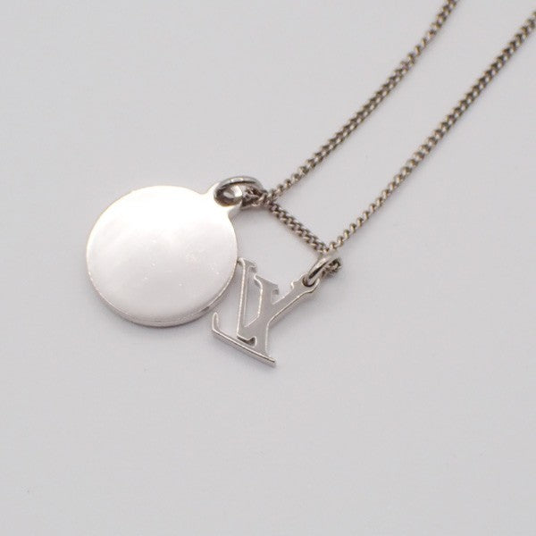 LOUIS VUITTON  Logo Ring Pendant Long Necklace Monogram SHW Italy M62485 34MA183