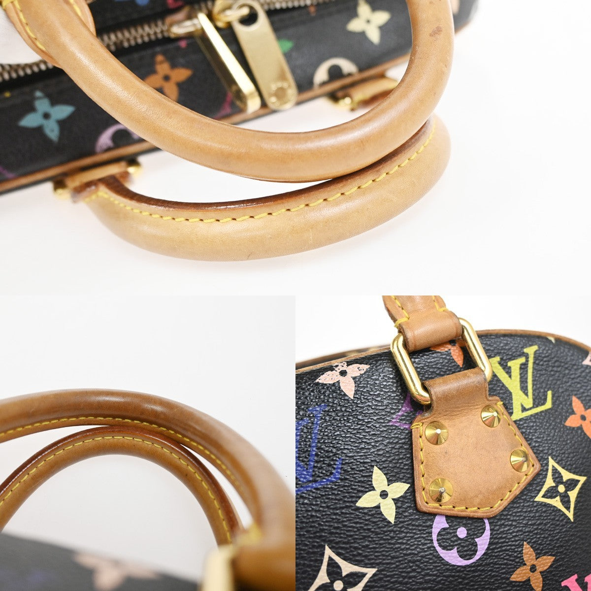 LOUIS VUITTON Trouville Hand Bag Monogram Multi Leather Black M92662 93YJ045