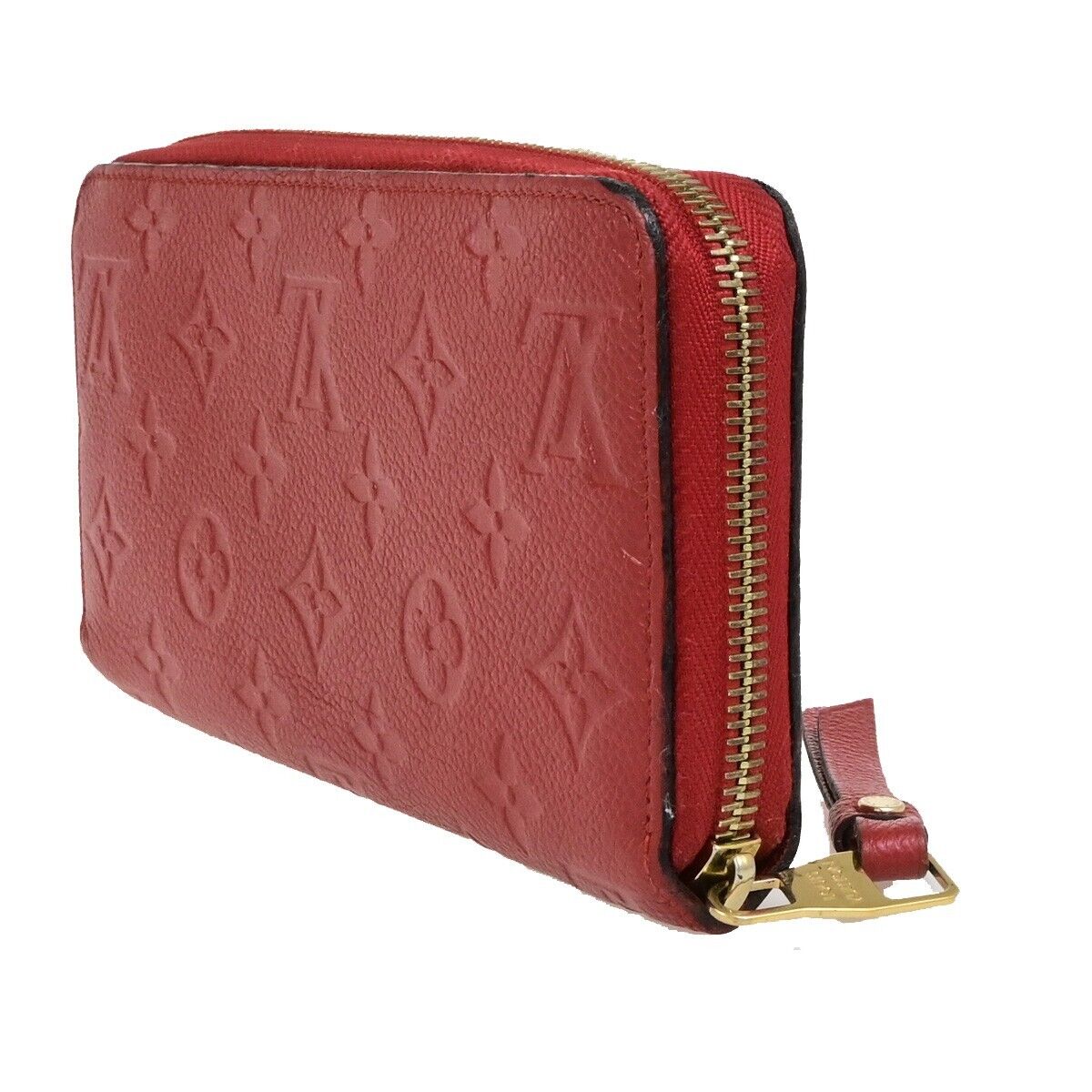 LOUIS VUITTON Zippy Wallet Long Wallet Monogram Empreinte Red M60737 82KA438