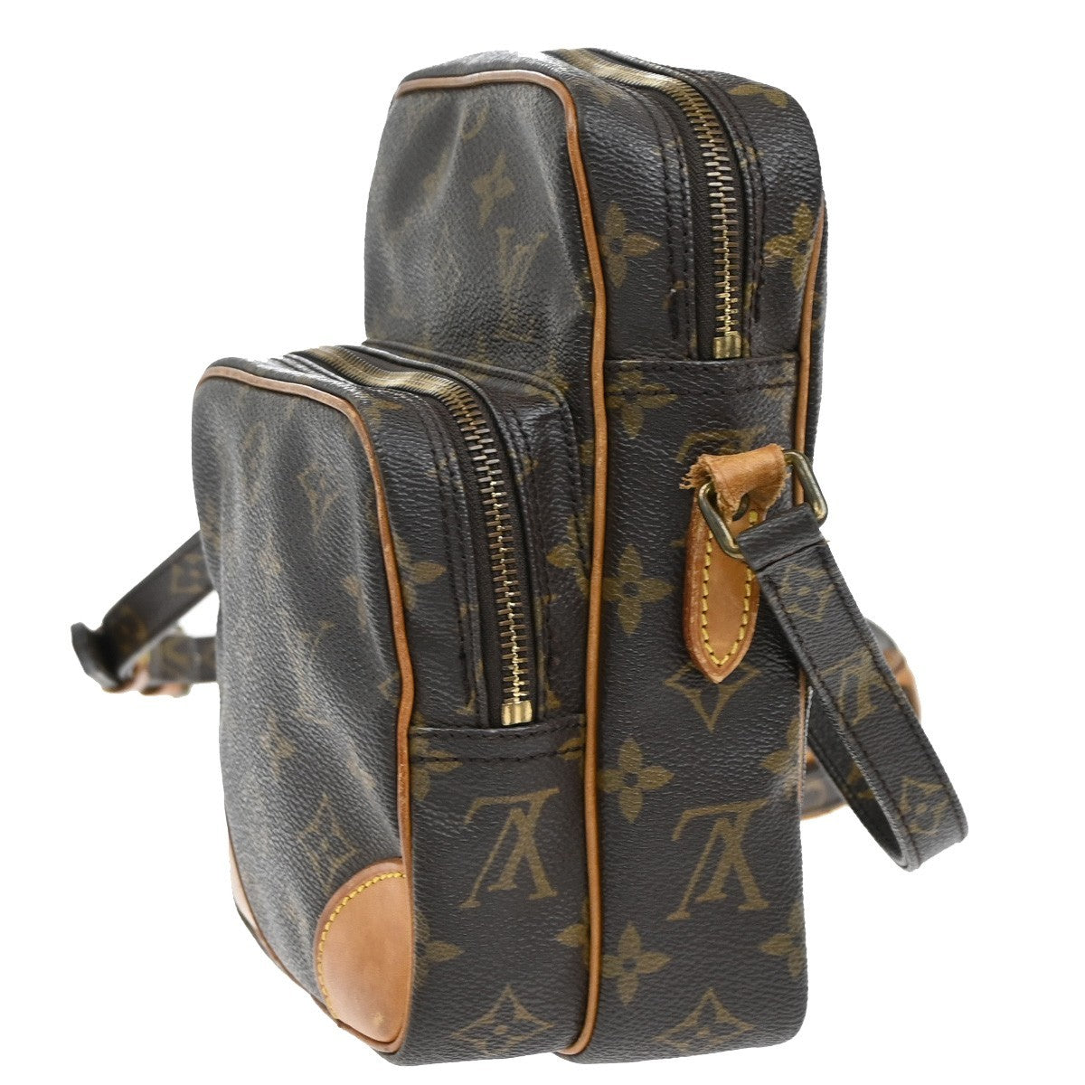 LOUIS VUITTON Danube Shoulder Bag Monogram Leather Brown France M45266 64AA085