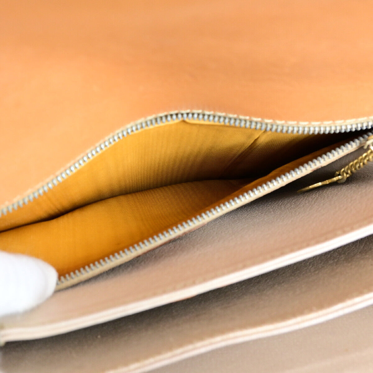 CELINE Macadam Pattern Horse Carriage Shoulder Bag PVC Leather Brown GHW 98YG603