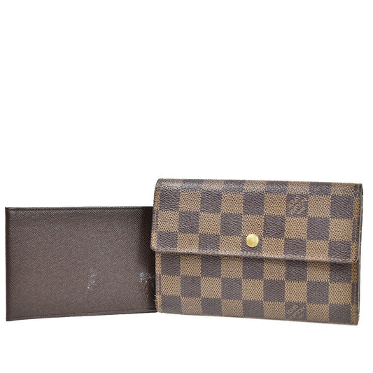LOUIS VUITTON Tresor Etui Papier Trifold Wallet Damier Leather BN N61202 62YB756
